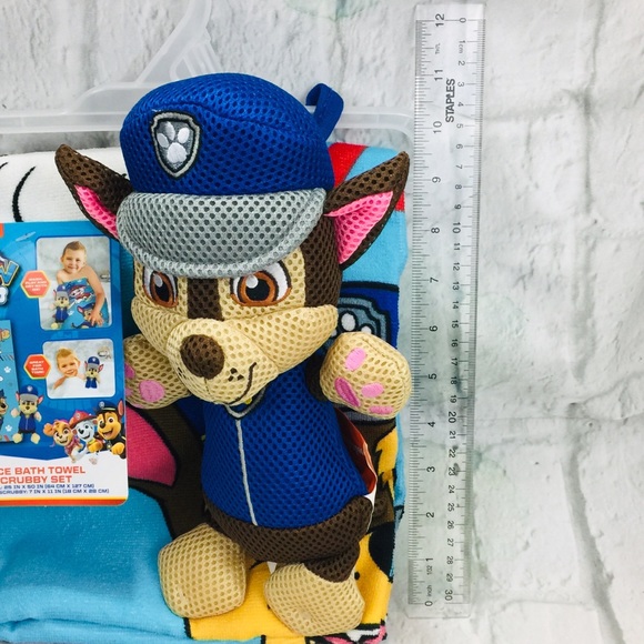 Paw Patrol 2 Piece Bath Towel & Scrubby Set - Picture 3 of 5